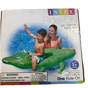 Intex Lil' Gator Ride-On Water Pool Lake Toy Float 58546EP  NIB 2013